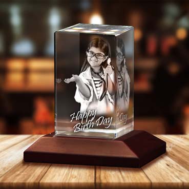 Personalised 3D Crystal Birthday Gift for Child (50x80x50mm)