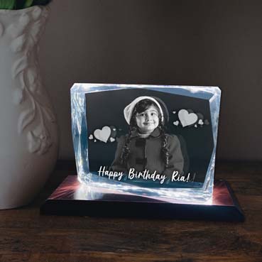 Birthday Gift for Child Personalised 3D Crystal (100x130x25mm)