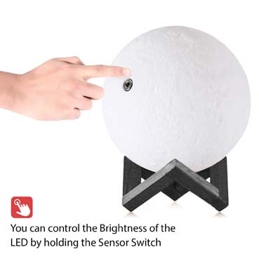 Personalised 3D Moon Lamp for Father Anniversary(14cm,3 colours)