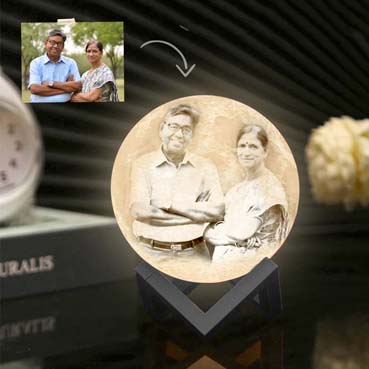 Personalised 3D Moon Lamp for Father Anniversary(14cm,3 colours)