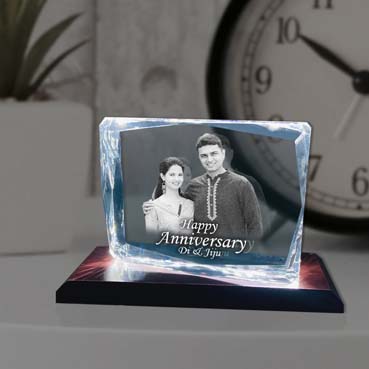 Anniversary Gift for Sister Personalised 3D Crystal (100x130x25mm)