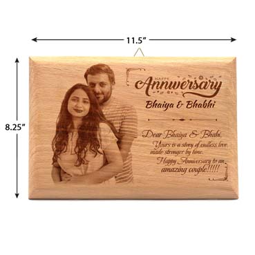 Wooden Photo Frame Personalised for Sister Anniversary(11.5”x8.25”)