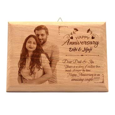 Wooden Photo Frame Personalised for Sister Anniversary(11.5”x8.25”)