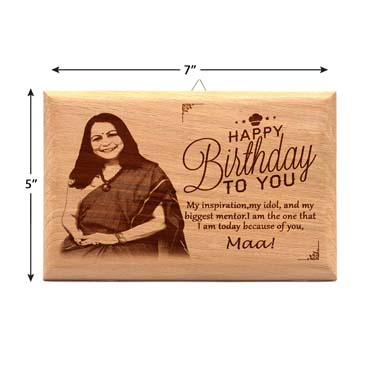 Birthday Gift for Mother Wooden Photo Frame (7'x5')
