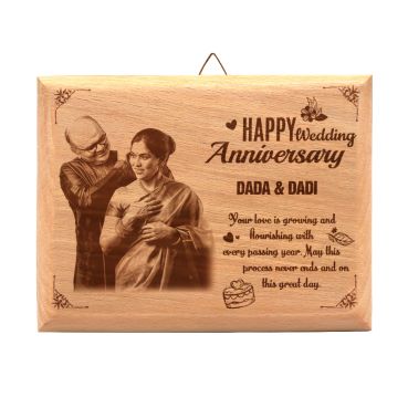 Anniversary  Gift for Grand Mother Wooden Photo Frame (5'x4')