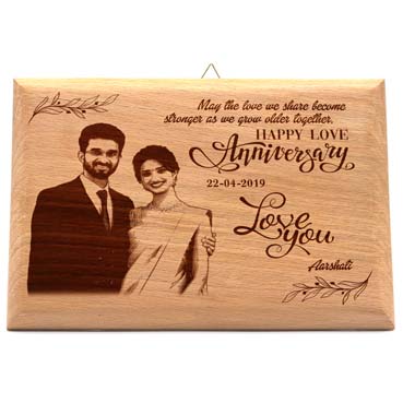 Anniversary Gift for Girlfriend Wooden Photo Frame (7'x5')
