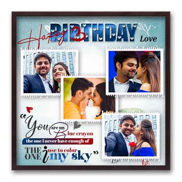 Personalised Photo Frame for Husband Birthday (24'x24')
