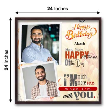 Personalised Photo Frame for Boy Friend Birthday (24'x24')