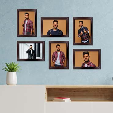 Personalised Photo Frame set for Male Friend Birthday (7'x5':6nos)