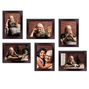Personalised Photo Frame set for Grand Mother Birthday (7'x5':6nos)