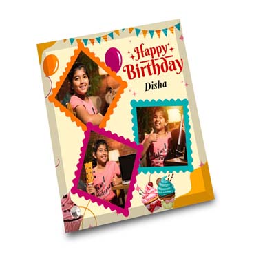 Birthday Gift for Girl Child on Printable Glass (19.5x19.5cm)