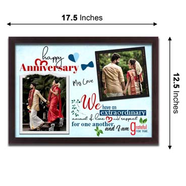 Personalised Photo Frame Collage for Husband Anniversary (17'x12')