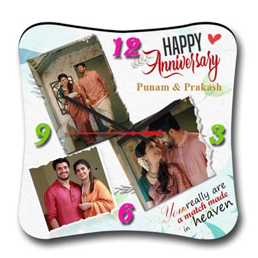 Wall Clock Personalised for Male Friend Anniversary (11'x11')