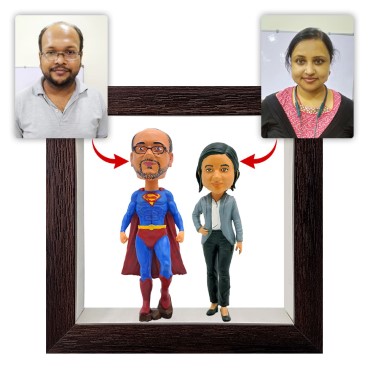 Personalised Framed Bobblehead Miniature F-BOB-C-28