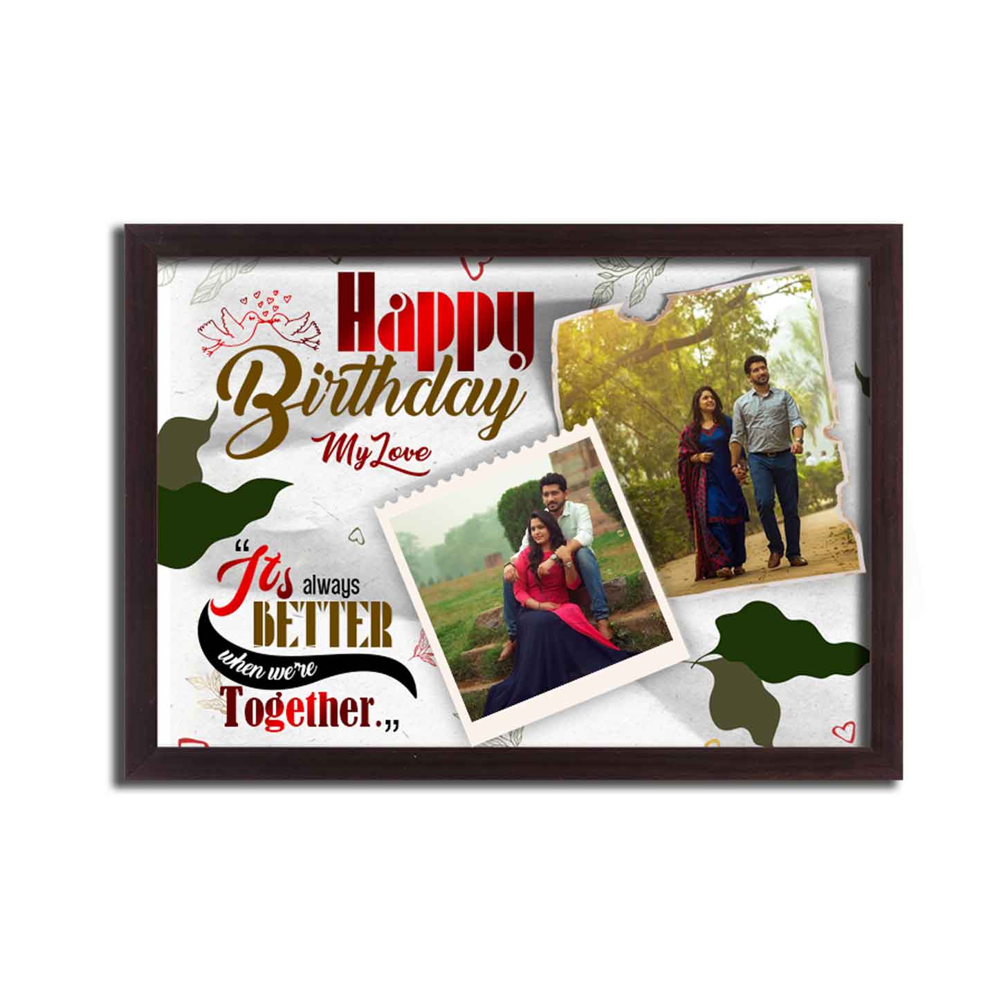 Personalised Photo Frame Collage for Girl Friend Birthday (17'x12')