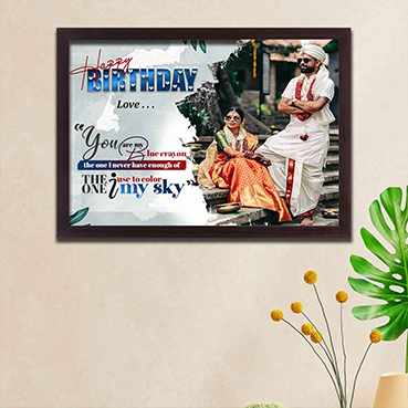 Personalised Photo Frame Collage for Husband Birthday (17'x12')