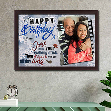 Personalised Photo Frame Collage for Grand Father Birthday (17'x12')