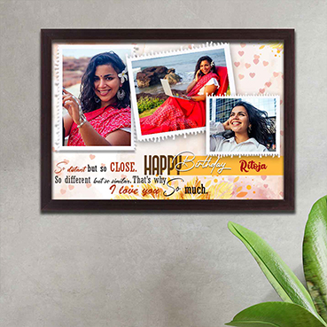 Personalised Photo Frame Collage for Sister Birthday (17'x12')