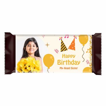 Personalised Chocolate Wrapper with Medium Chocolate for Gift for Birthday