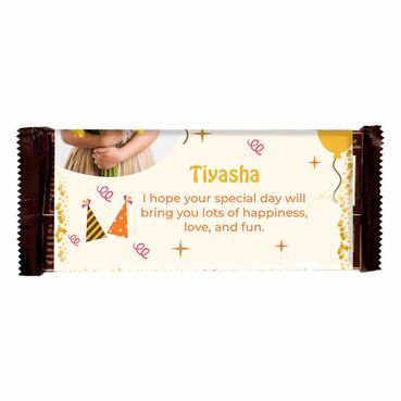 Personalised Chocolate Wrapper with Medium Chocolate for Gift for Birthday