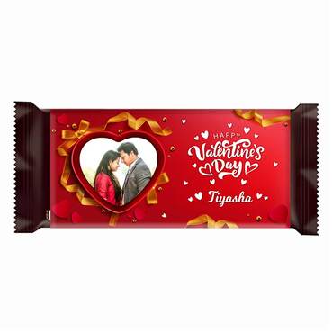Personalised Chocolate Wrapper with Medium Chocolate for Valentine&#039;s Day