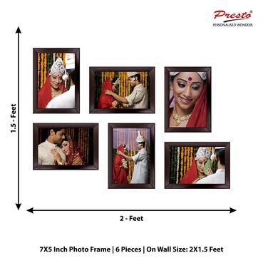 Personalised Photo Frame set for Daughter Anniversary(7'x5':6nos)