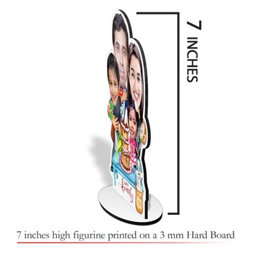 Personalised Caricature For Happy Family