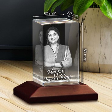 Personalized 3D Crystals For Women Day