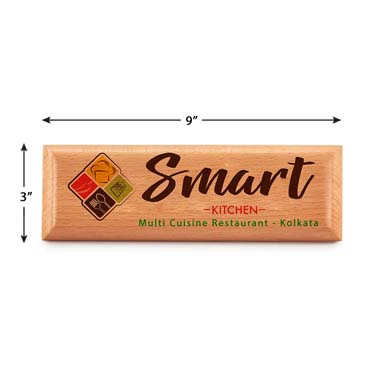 Full HD Color Personalised Wooden Name Plate 9 x 3 inches