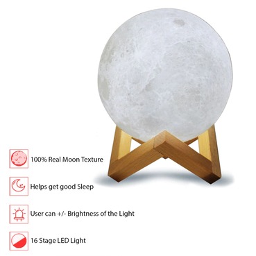 Personalised 3D Moon Lamp for Birthday Gift